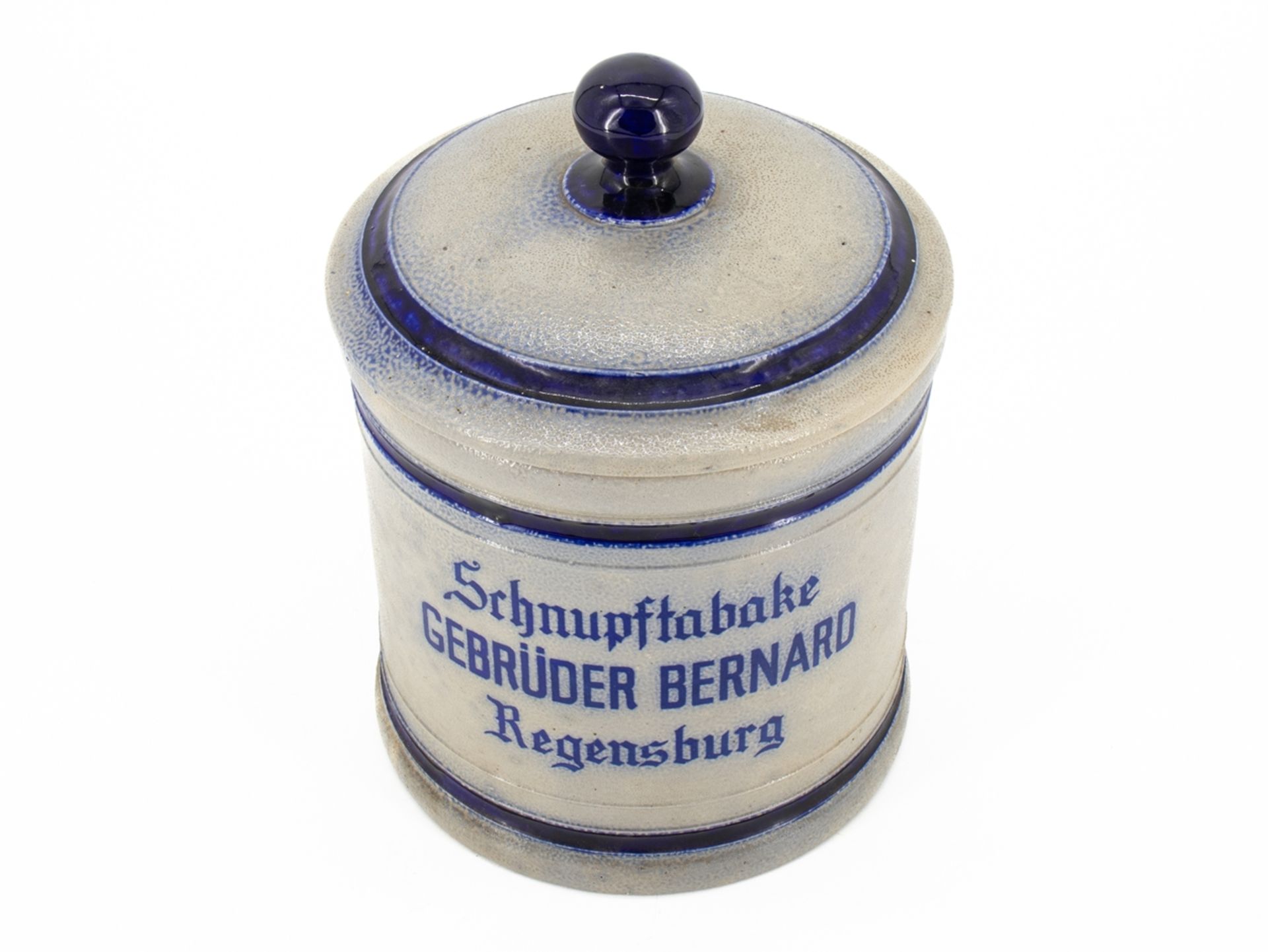 Tabaktopf Schnupftabak, Gebrüder Bernard, Regensburg, um 1910