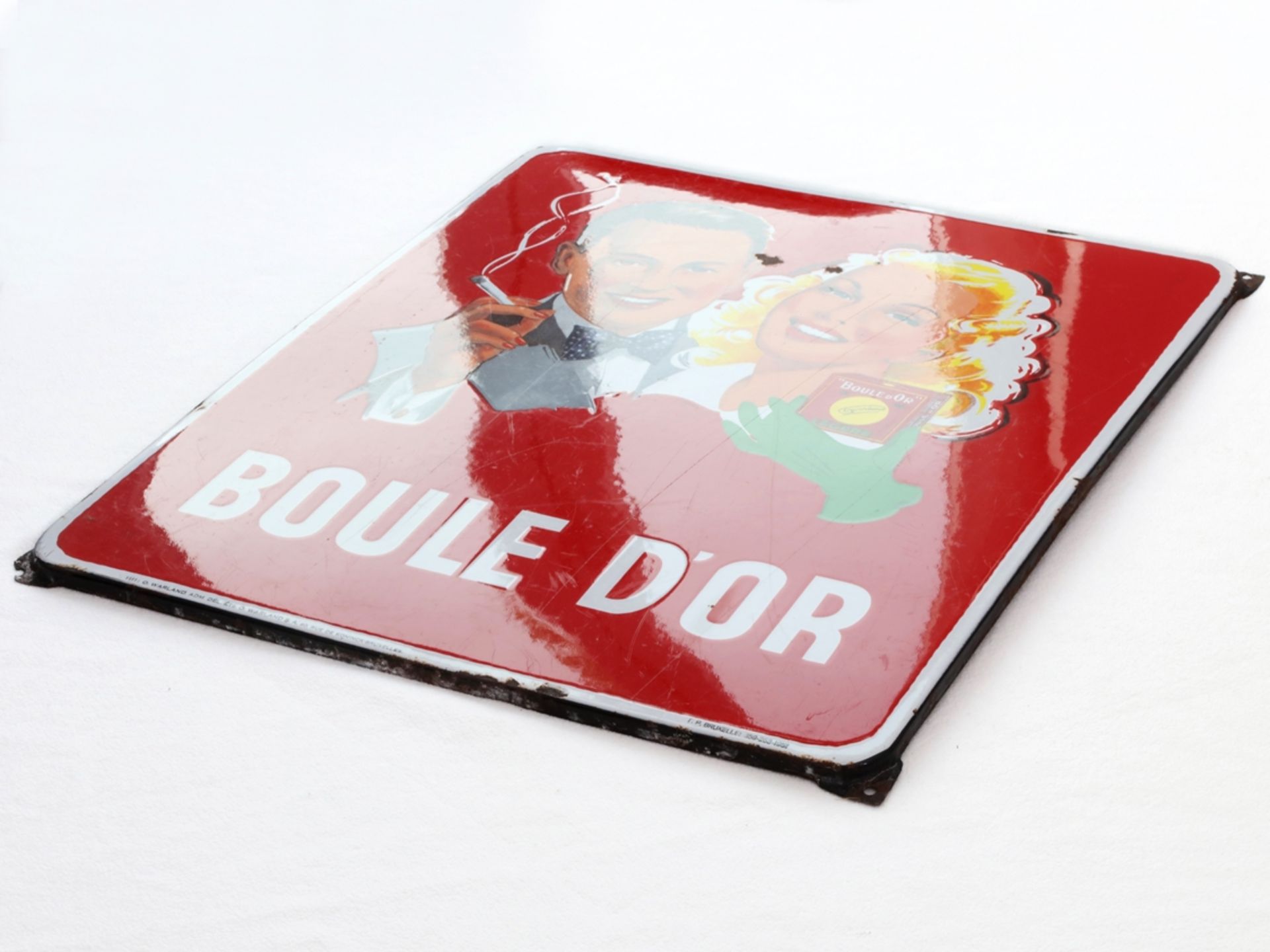 Boule D'or enamel sign, Belgium, dated 1951 - Image 3 of 7