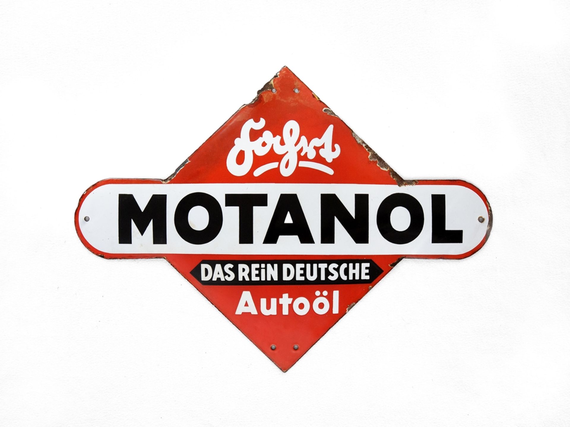 Enamel sign Motanol, the pure German car oil, around 1920 - Image 7 of 7