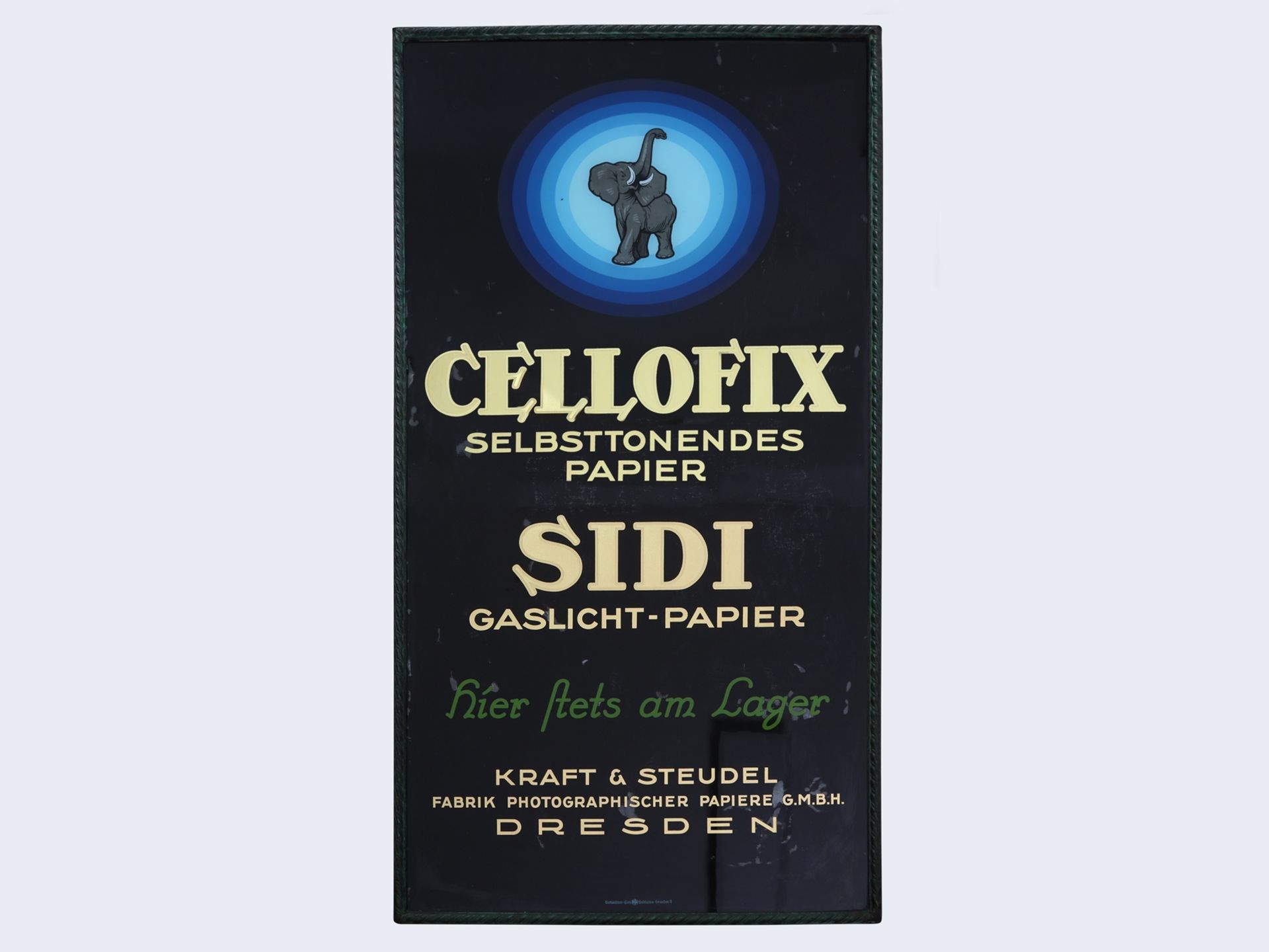 Glasschild Cellofix Sidi-Gaslicht, Dresden, um 1910 - Bild 8 aus 8