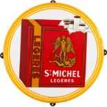 Emailschild St. Michel, Légères, Belgien, datiert 1953
