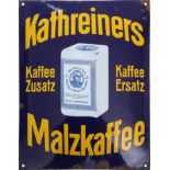 Emailschild Kathreiners Malzkaffee München, um 1920