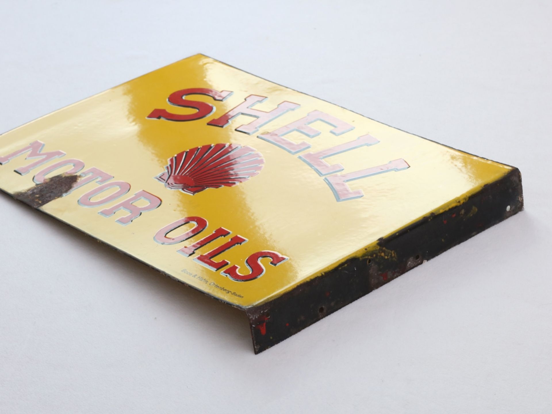 Shell Motor Oils enamel sign, Austria, around 1920 - Image 3 of 7