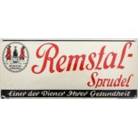 Emailschild Remstal Sprudel, Bad Überkingen, um 1930