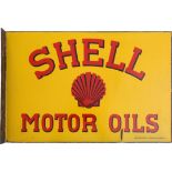 Emailschild Shell Motor Oils, Österreich, um 1920