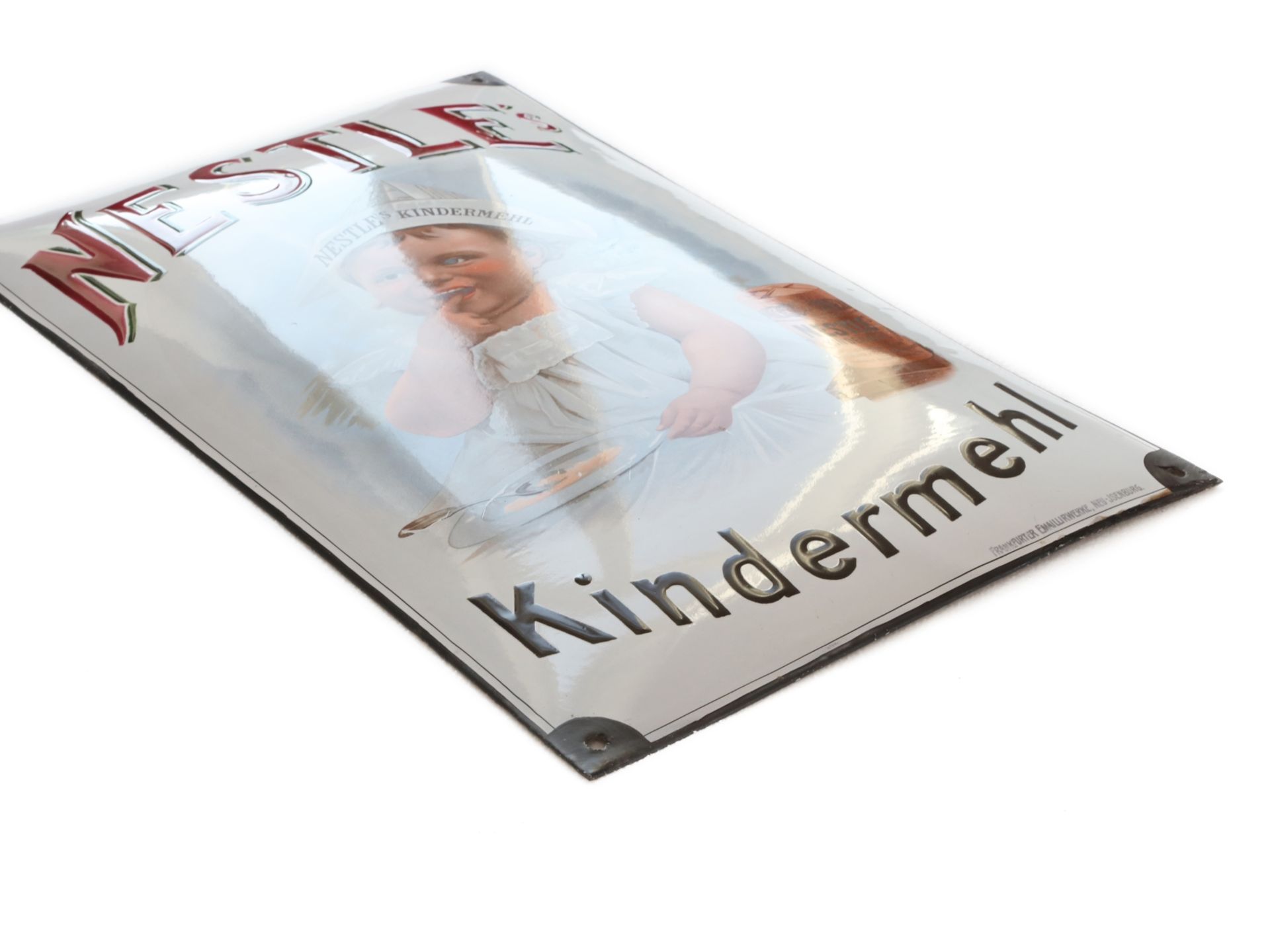 Emailschild Nestle Kindermehl - im Traumzustand! Um 1900 - Bild 2 aus 7