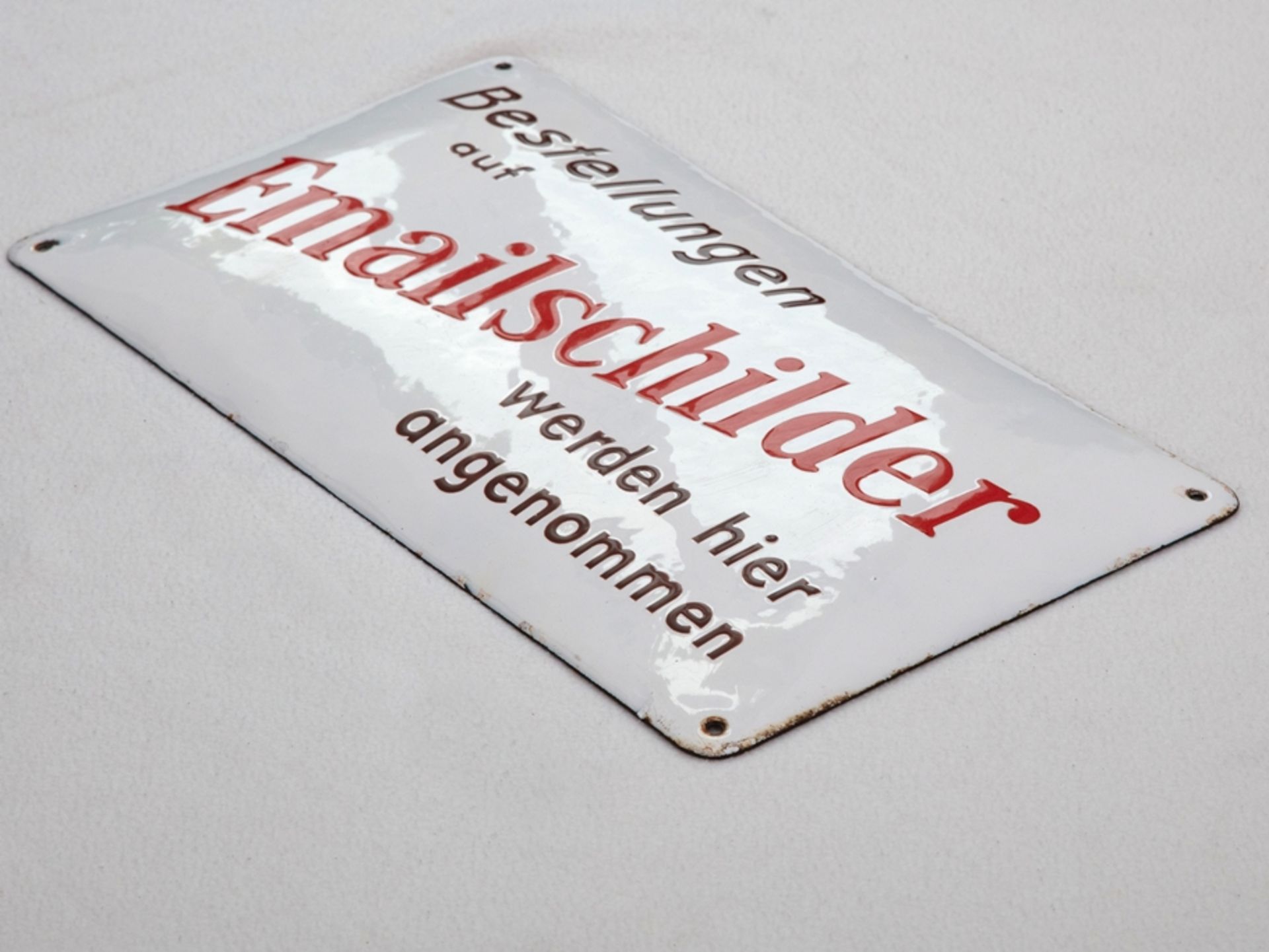 Enamel sign "Orders on enamel signs", around 1910 - Image 3 of 7