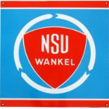 Enamel sign NSU Wankel engines, Neckarsulm around 1960