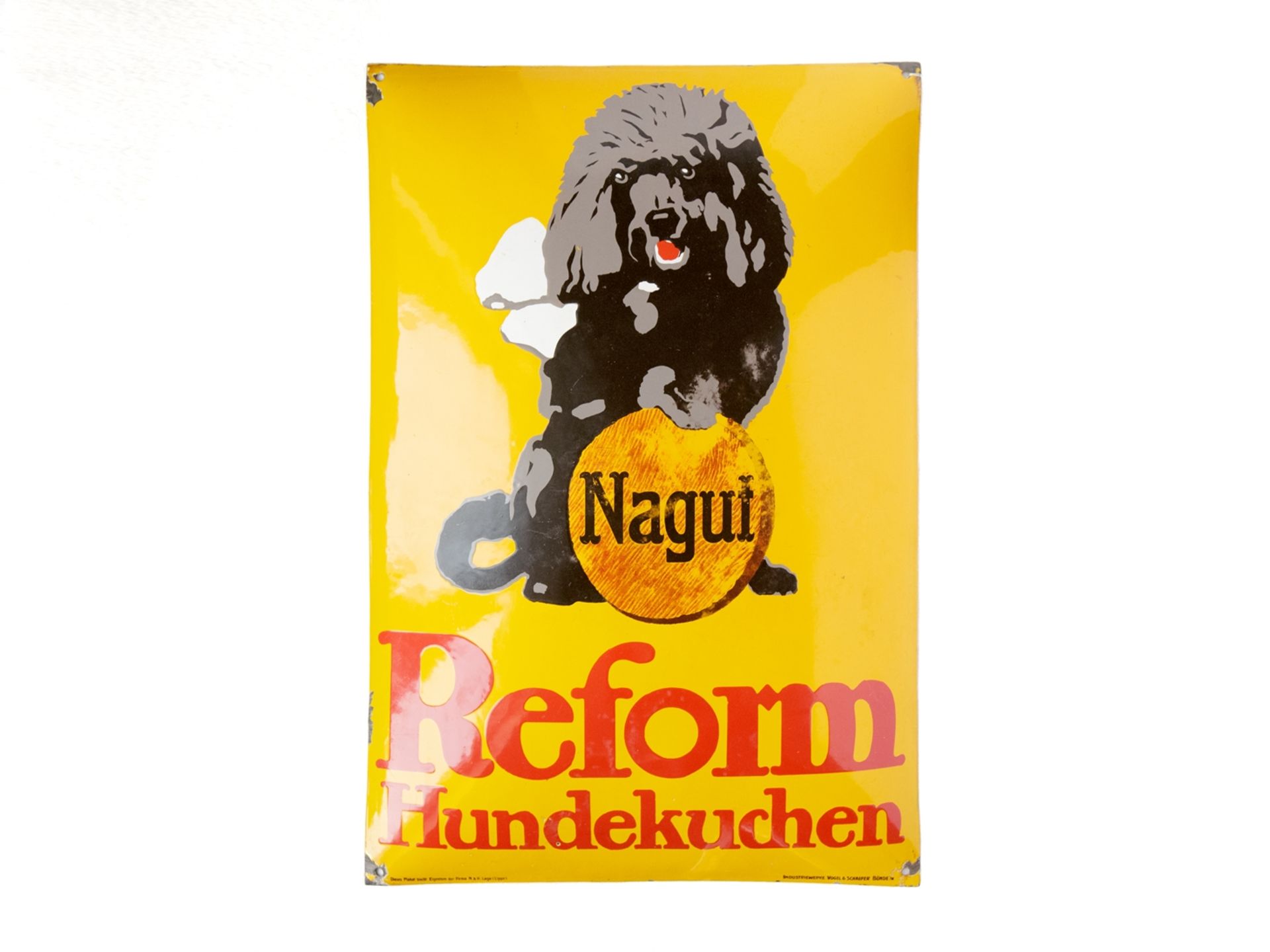 Emailschild Nagut Reform Hundekuchen, Lage (Lippe), um 1920 - Bild 7 aus 7