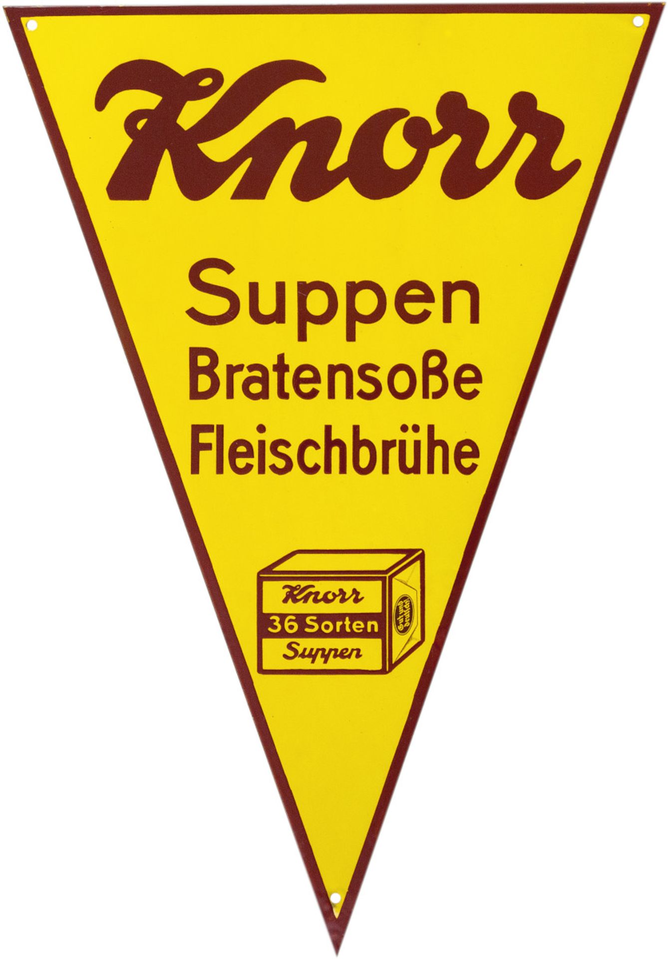 Knorr enamel sign in dream condition! Heilbronn, around 1930