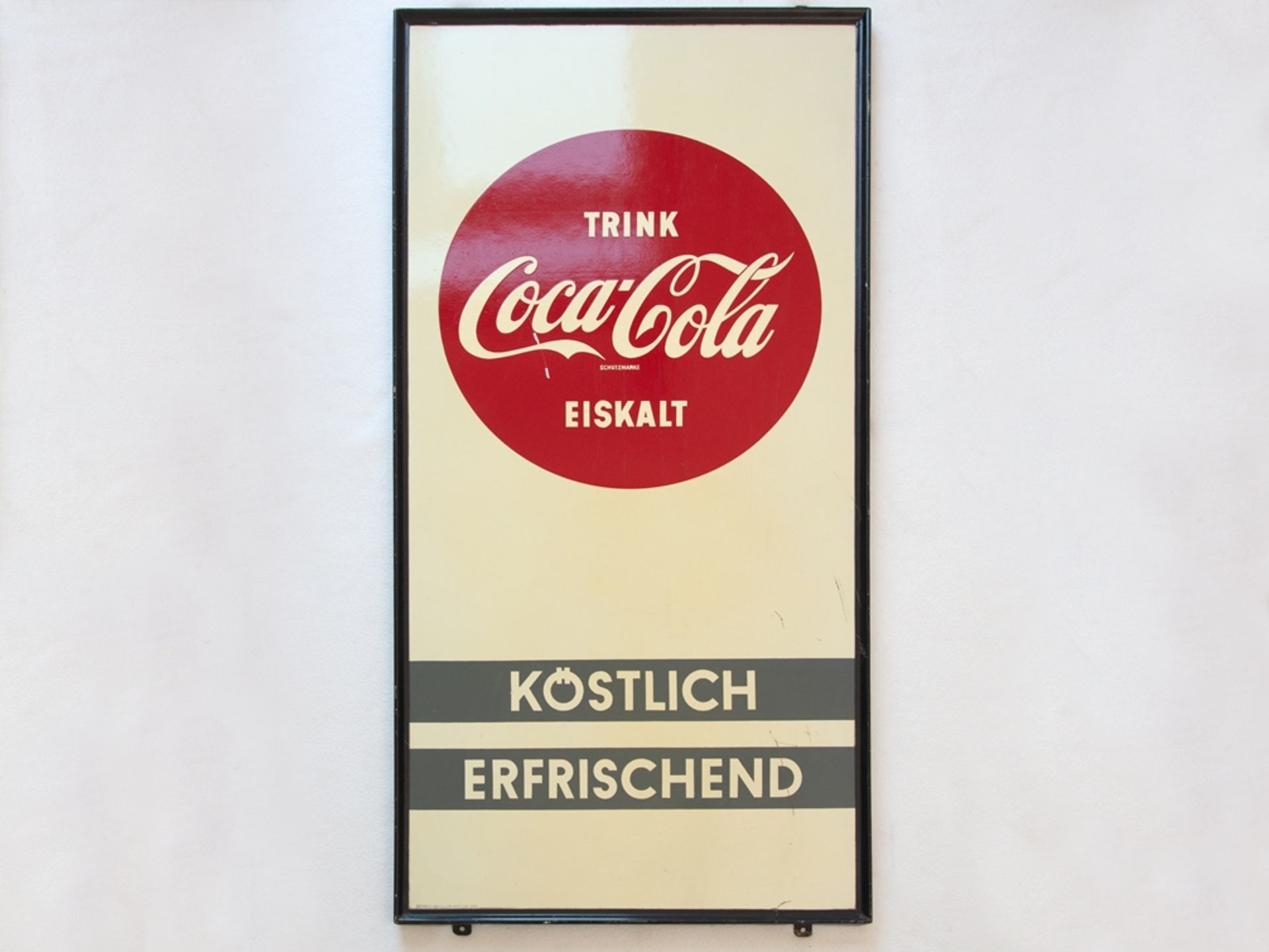 Advertising sign Drink Coca Cola Ice Cold, around 1960 - Image 7 of 7