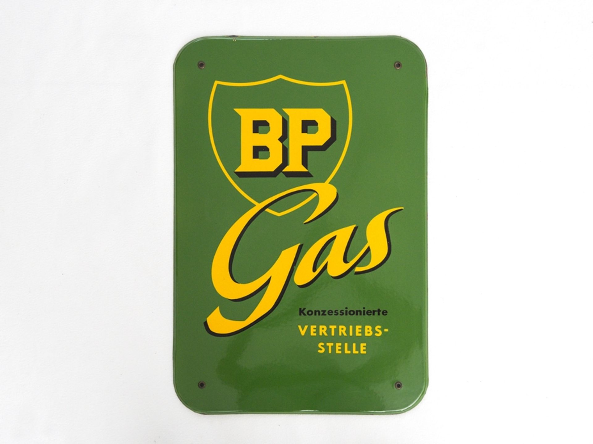 Emailschild BP Gas Vertriebsstelle, um 1960 - Bild 7 aus 7