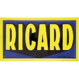 Blechschild Ricard, im Traumzustand! Frankreich, um 1950