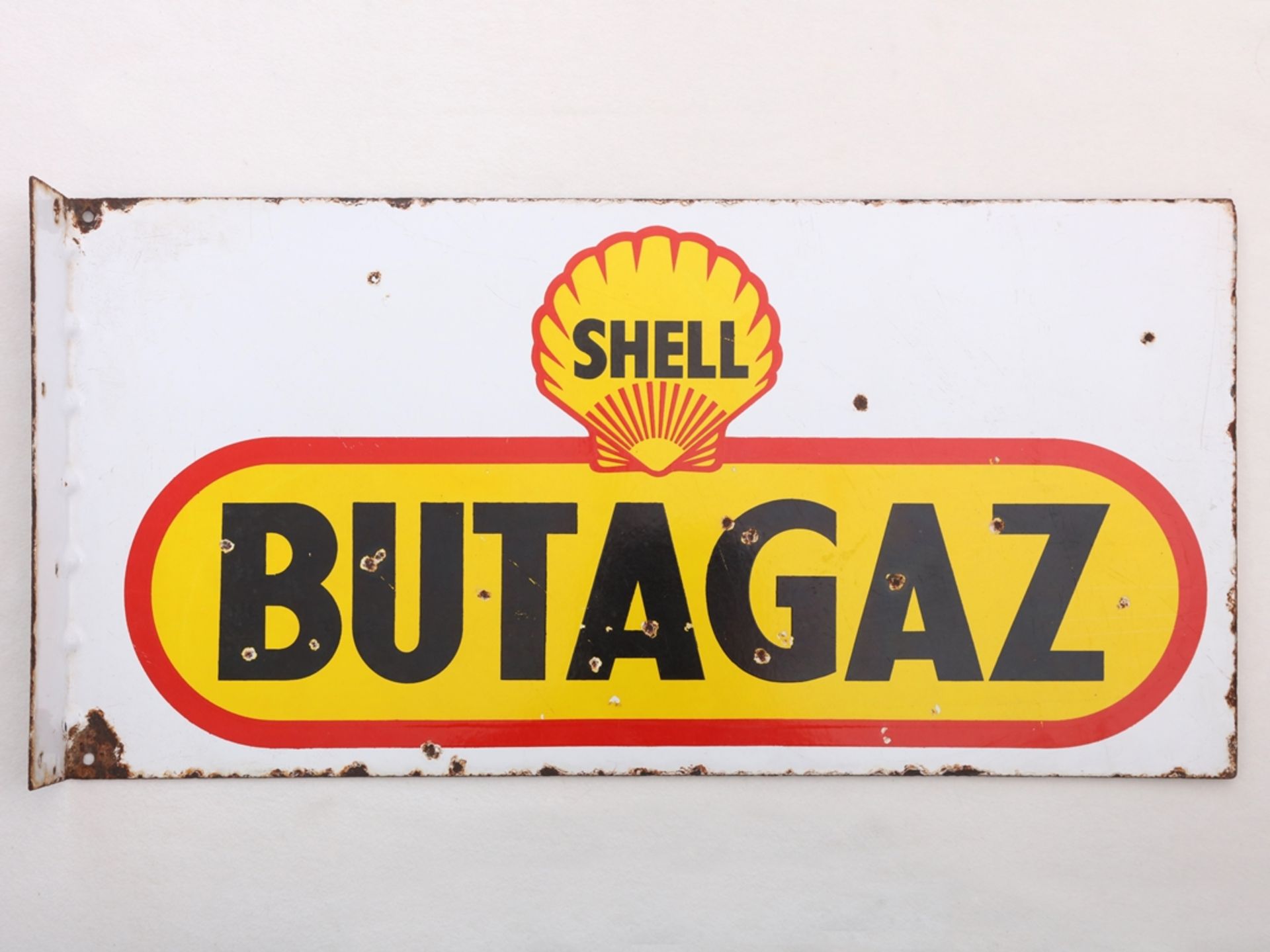 Emailschild Shell Butagaz, Belgien, um 1960 - Bild 6 aus 7