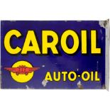 Emailschild Caroil Auto Oil, um 1930