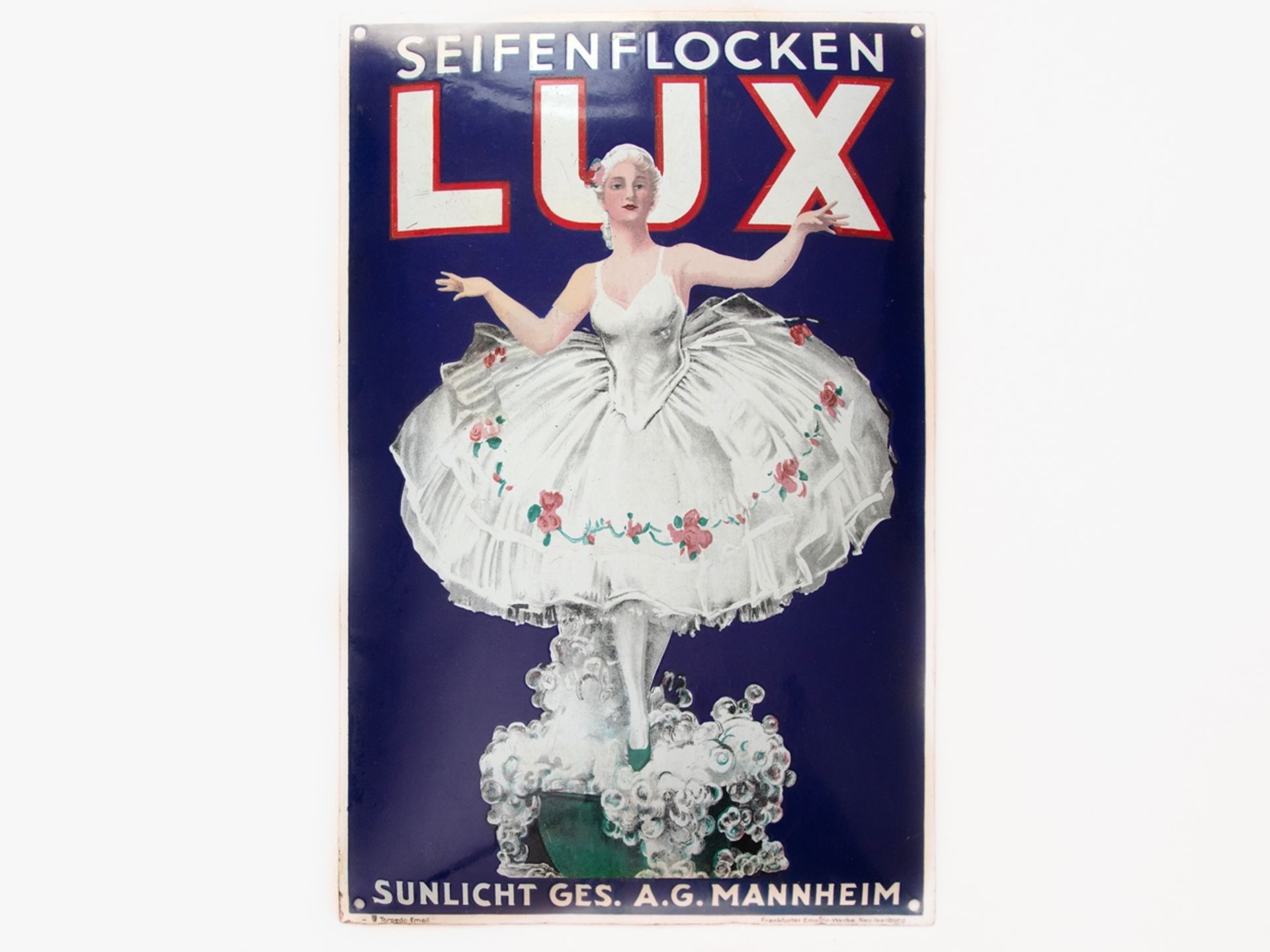 Enamel sign Lux soap flakes, Mannheim around 1920 (R)  - Image 7 of 7