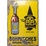 Enamel sign Böhmisches Brauhaus Berlin, around 1920