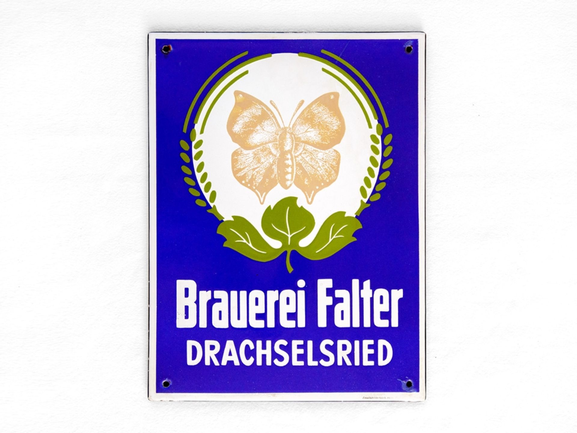 Emailschild Brauerei Falter Drachselsried, um 1950 - Bild 7 aus 7