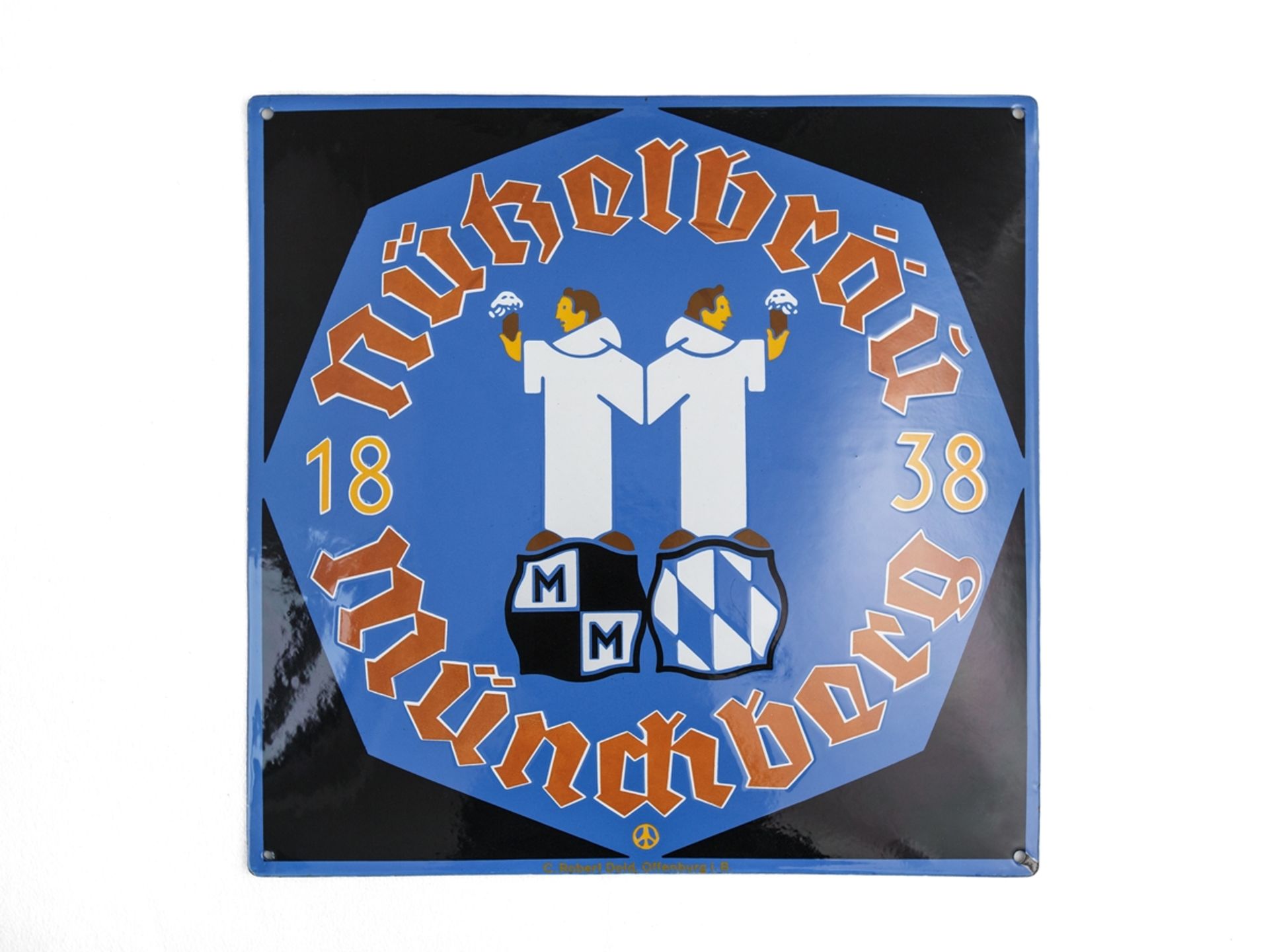 Enamel sign Nützelbräu in dream condition! Münchberg, around 1910 - Image 7 of 7