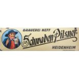 Emailschild Brauerei Neff, Schwaben Pilsner, Heidenheim, um 1920