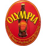 Emailschild Olympia Limonade im Traumzustand! Merzig, Saarland um 1960