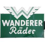 Enamel sign Wanderer Räder, Chemnitz, around 1920