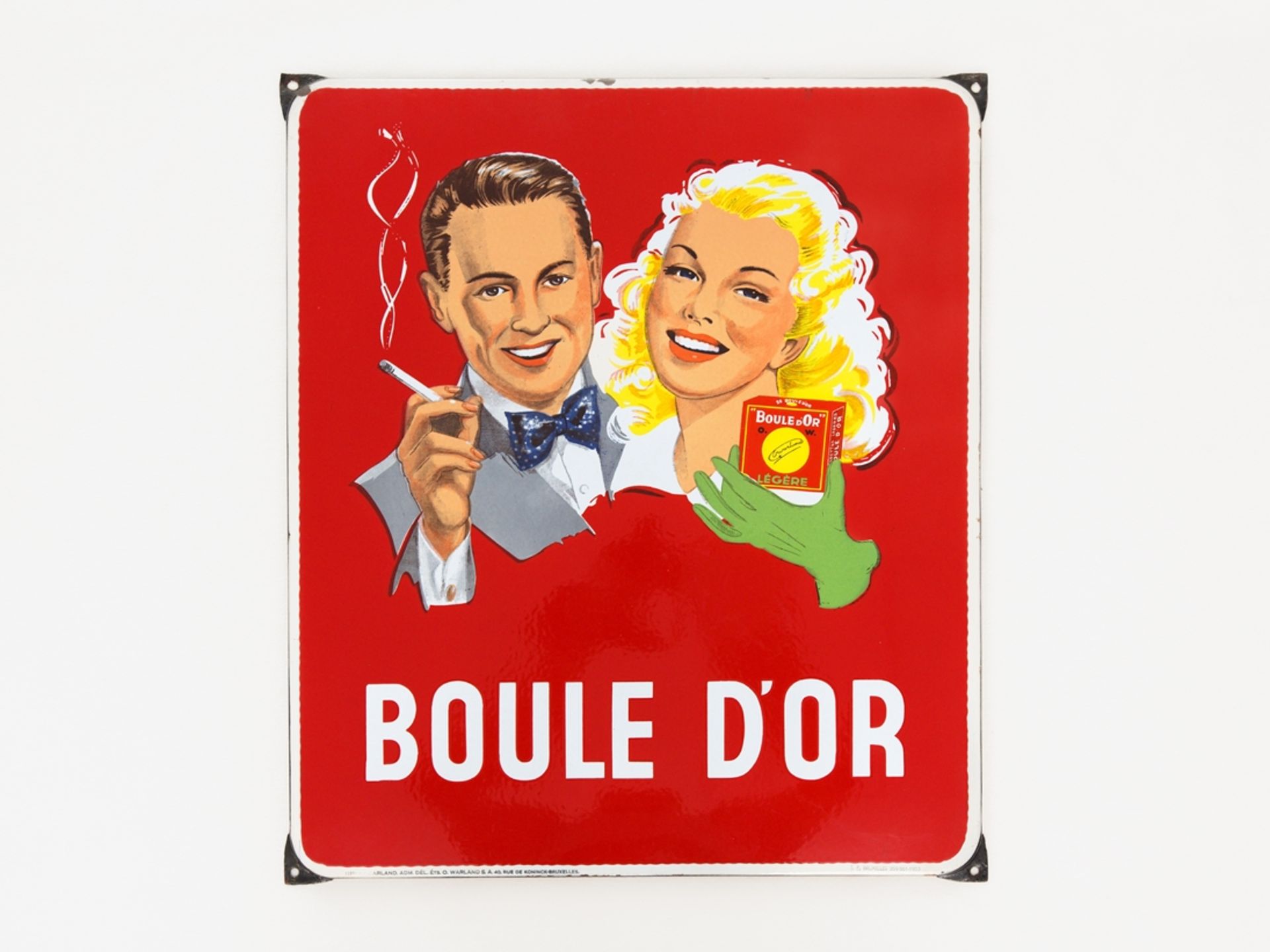 Emailschild Boule D'or, Belgien, datiert 1953 - Bild 7 aus 7