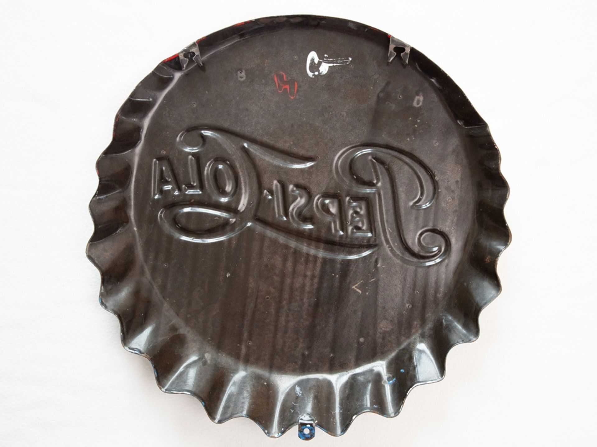 Emailschild Pepsi Cola Deckel im Traumzustand! Niederlande um 1950 - Bild 6 aus 7