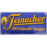 Emailschild Teinacher Hirschquelle um 1930