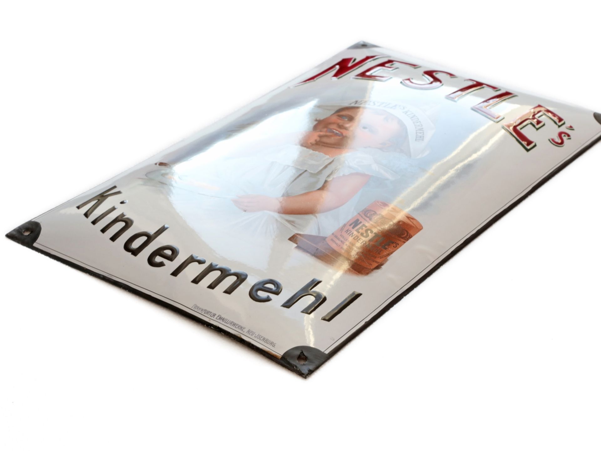 Emailschild Nestle Kindermehl - im Traumzustand! Um 1900 - Bild 3 aus 7