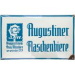 Enamel sign Augustiner Flaschenbiere, Munich, around 1930