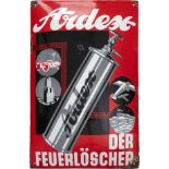 Emailschild Ardex der Feuerlöscher, um 1930 