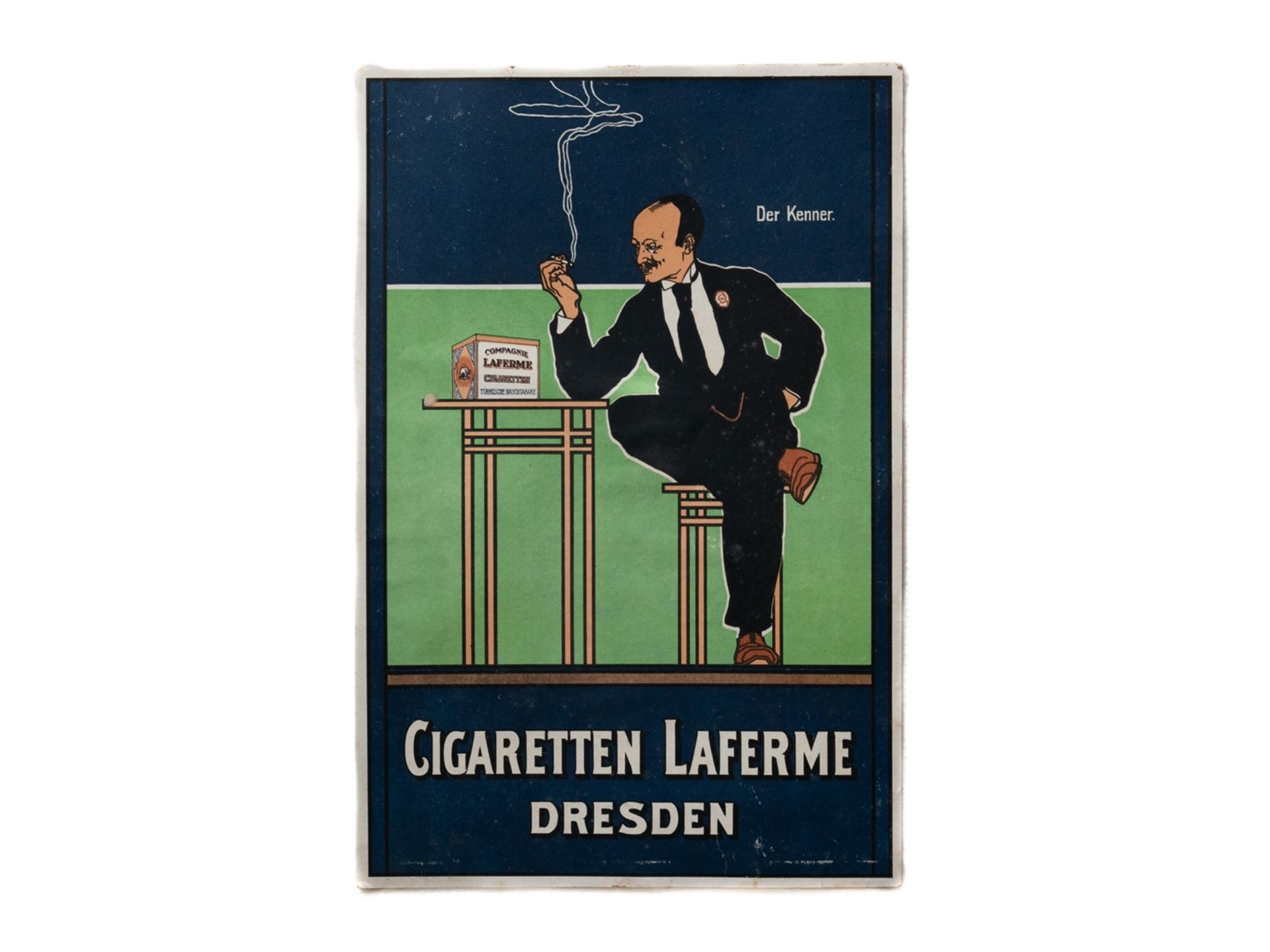 Kleinplakat Laferme Cigaretten, Dresden, um 1910 - Bild 3 aus 3