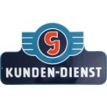 Emailschild Goggomobil Kunden-Dienst, Dingolfing, um 1950