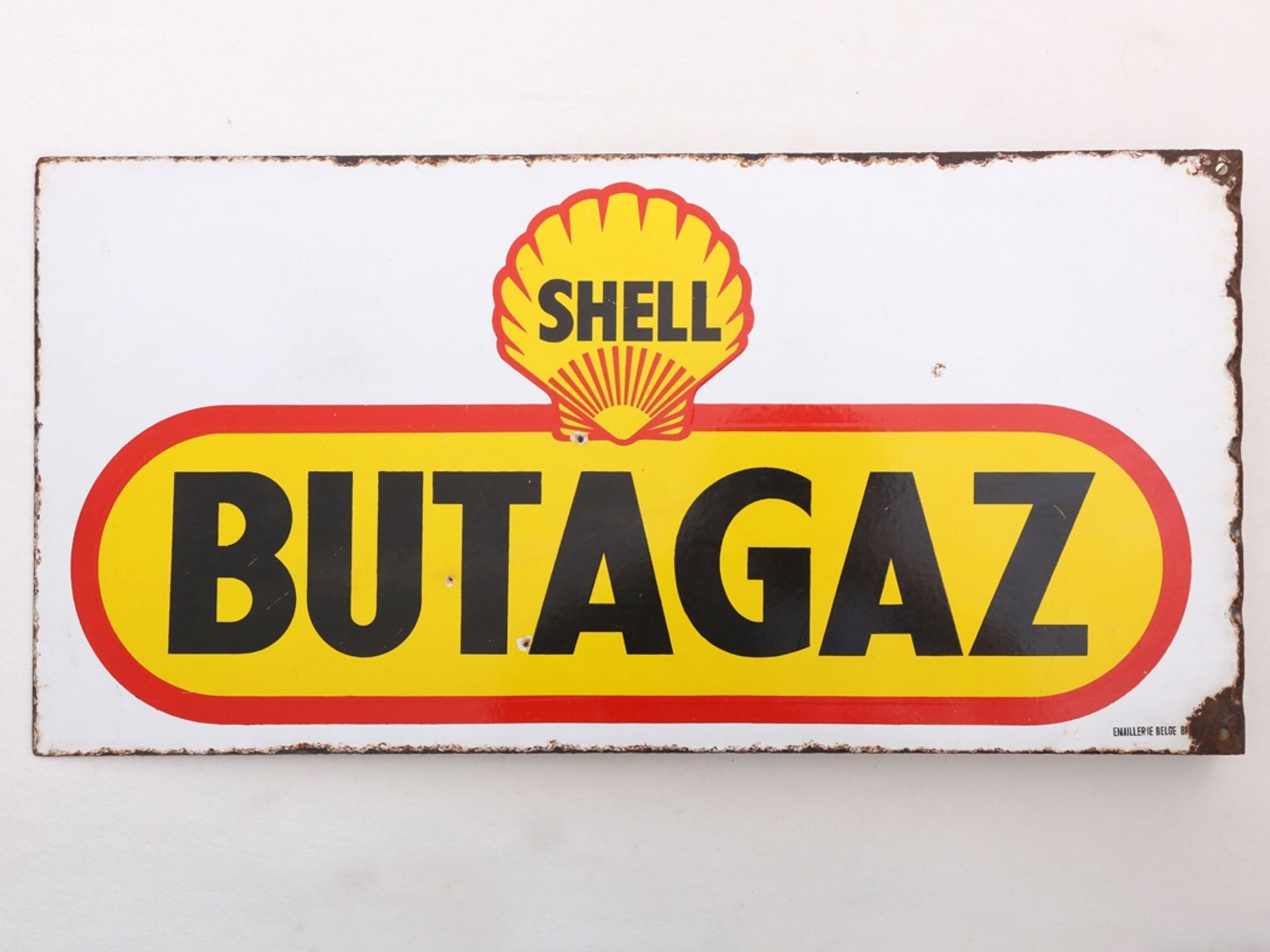 Emailschild Shell Butagaz, Belgien, um 1960 - Bild 7 aus 7