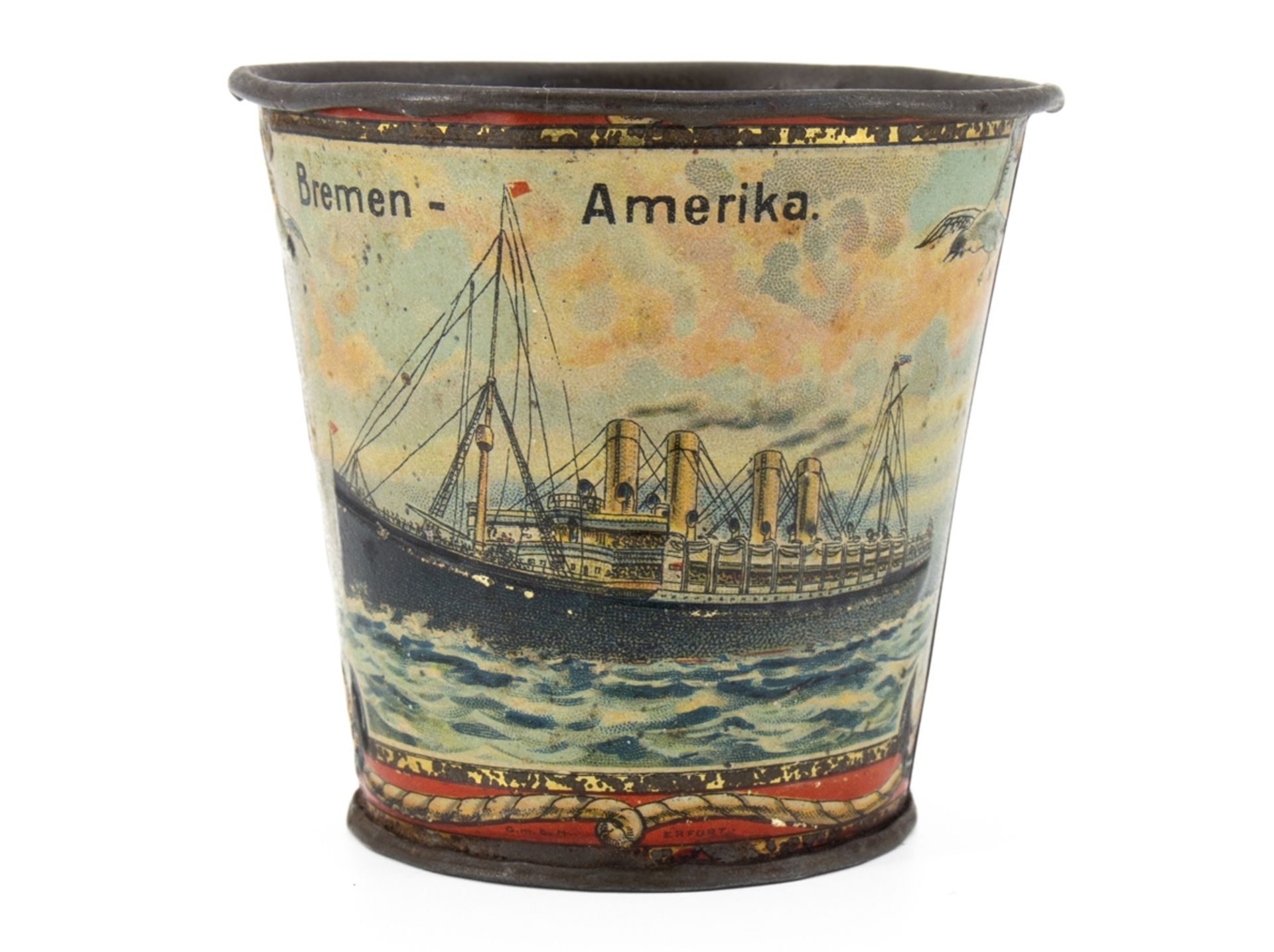 Mug Bremen-Amerika Linie, Art Nouveau, around 1900