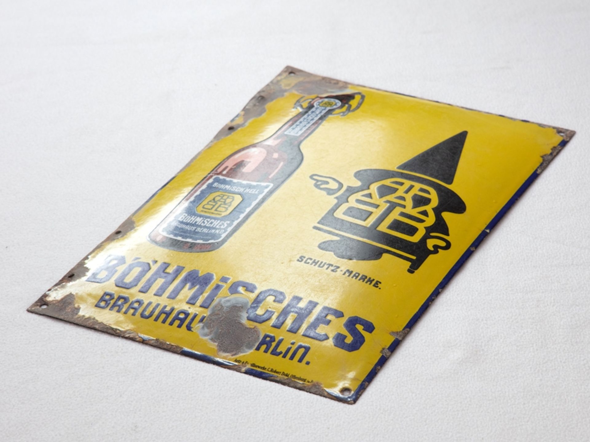 Enamel sign Böhmisches Brauhaus Berlin, around 1920 - Image 3 of 7