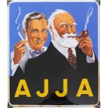 Enamel sign Ajja Tabacco & Cigarettes, Belgium, dated 1953