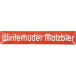 Emailschild Winterhuder Malzbier, Hamburg, um 1920