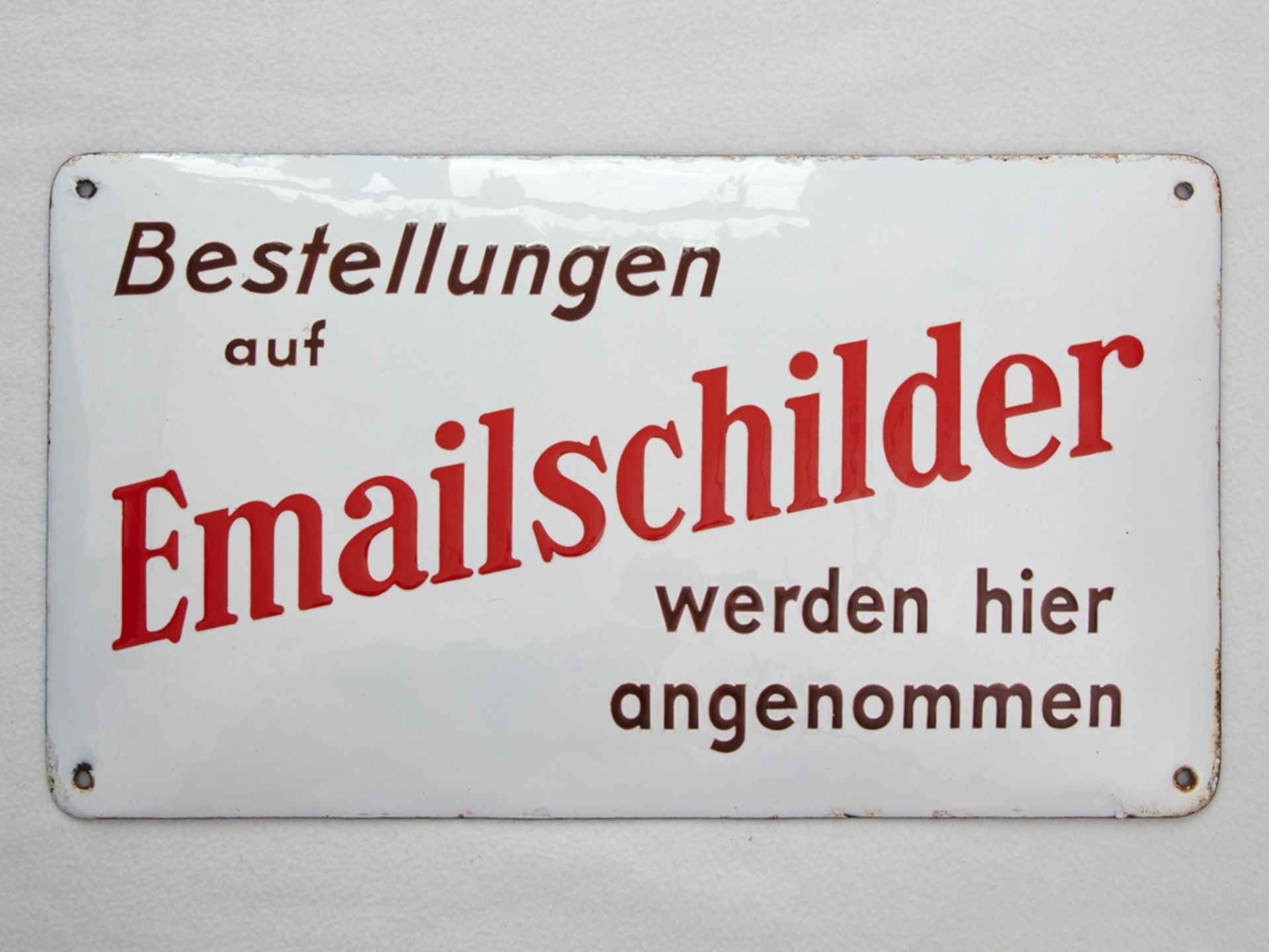 Enamel sign "Orders on enamel signs", around 1910 - Image 7 of 7