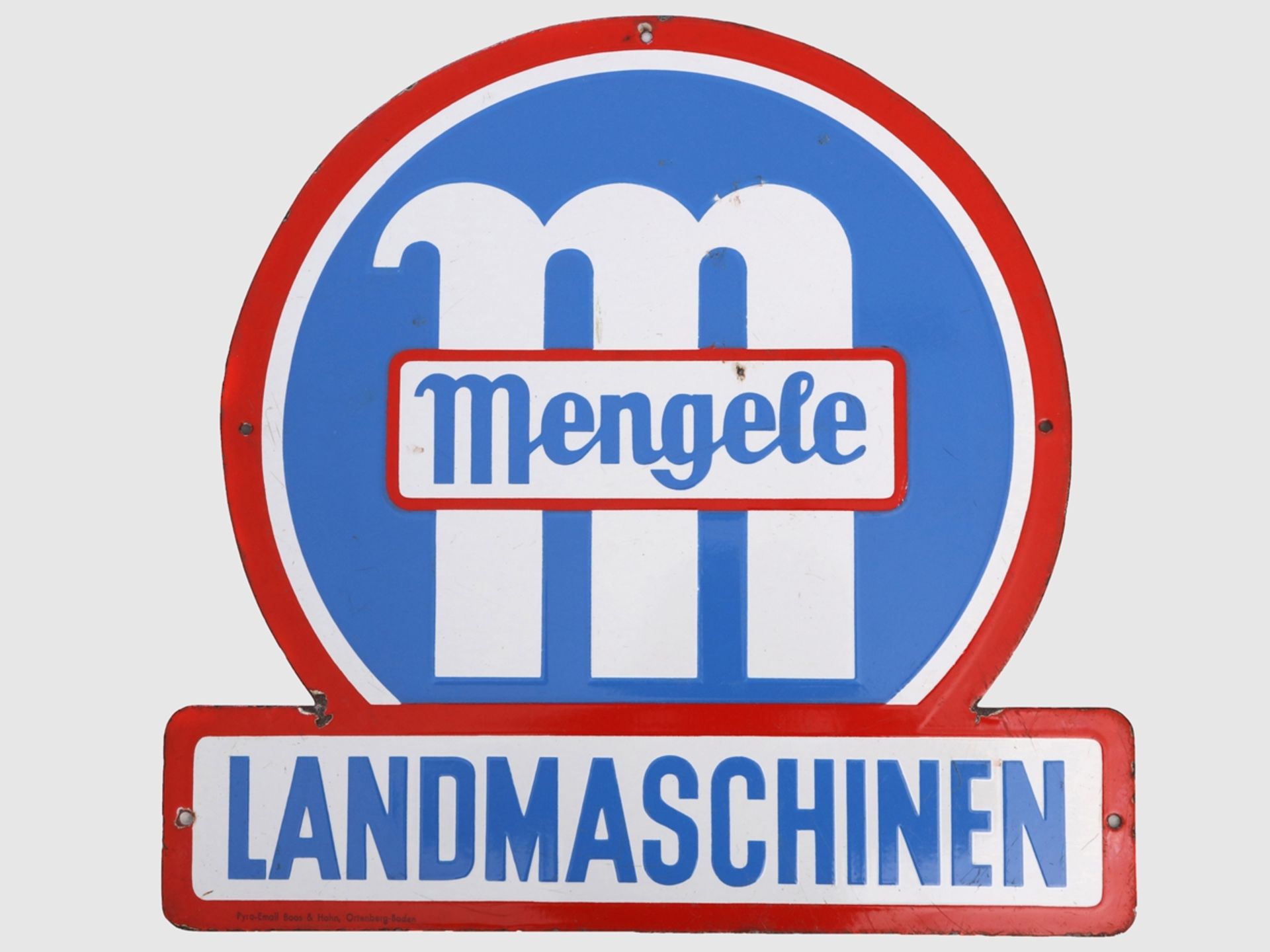 Emailschild Mengele Landmaschinen, Günzburg um 1950 - Bild 7 aus 7