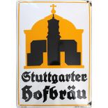 Emailschild Stuttgarter Hofbräu um 1930