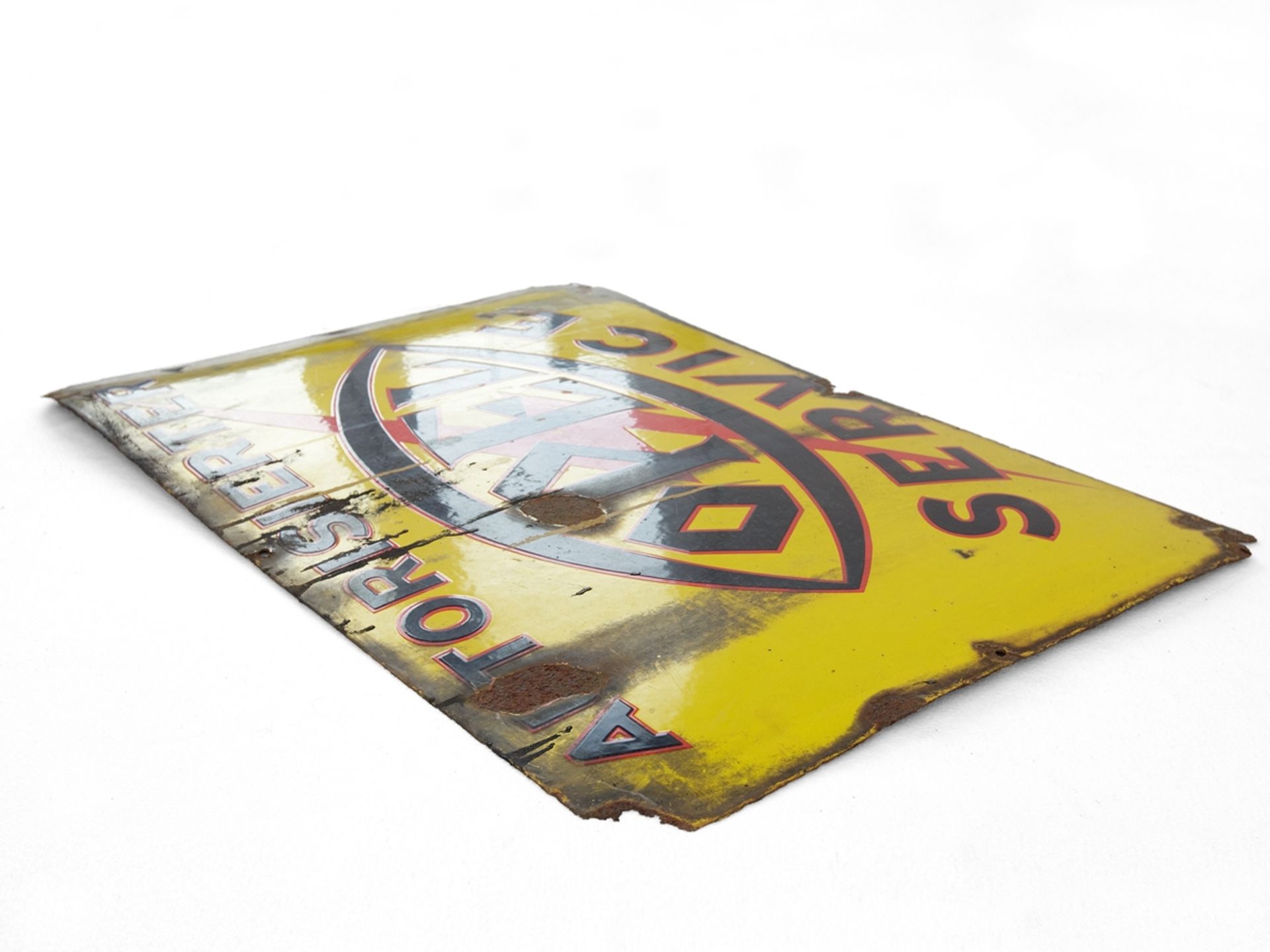 Enamel sign Authorized Opel Service, Rüsselsheim, around 1920 - Image 4 of 7