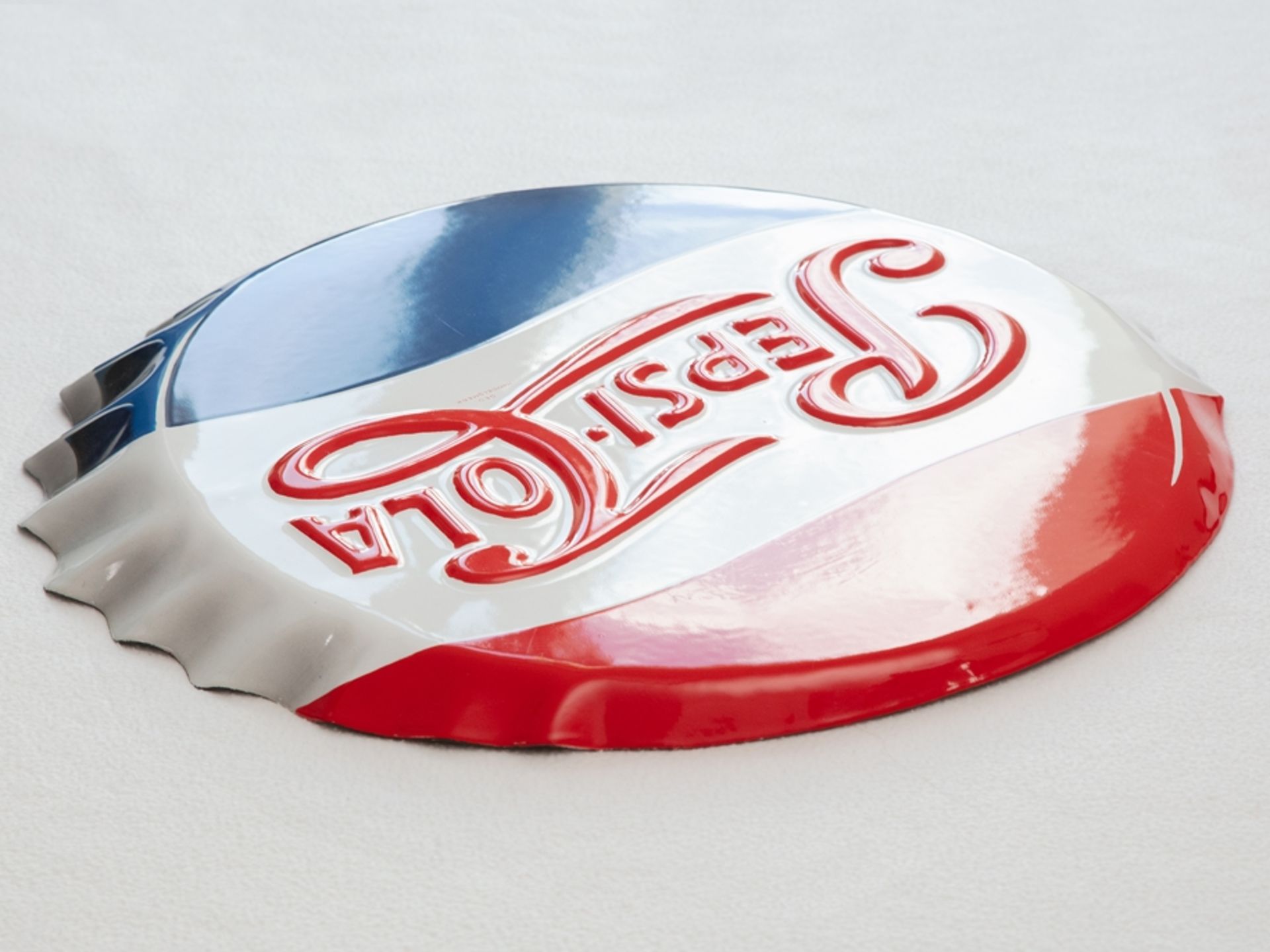 Enamel sign Pepsi Cola lid in dream condition! Netherlands around 1950 - Image 5 of 7