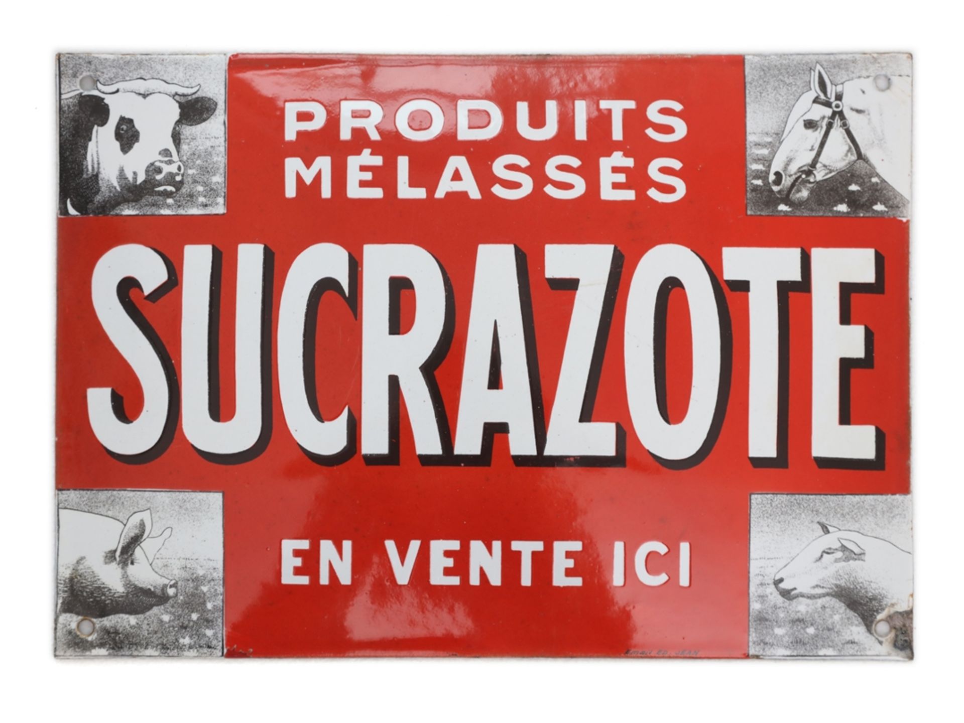 Enamel sign Sucrazote, France, around 1920 - Image 7 of 7