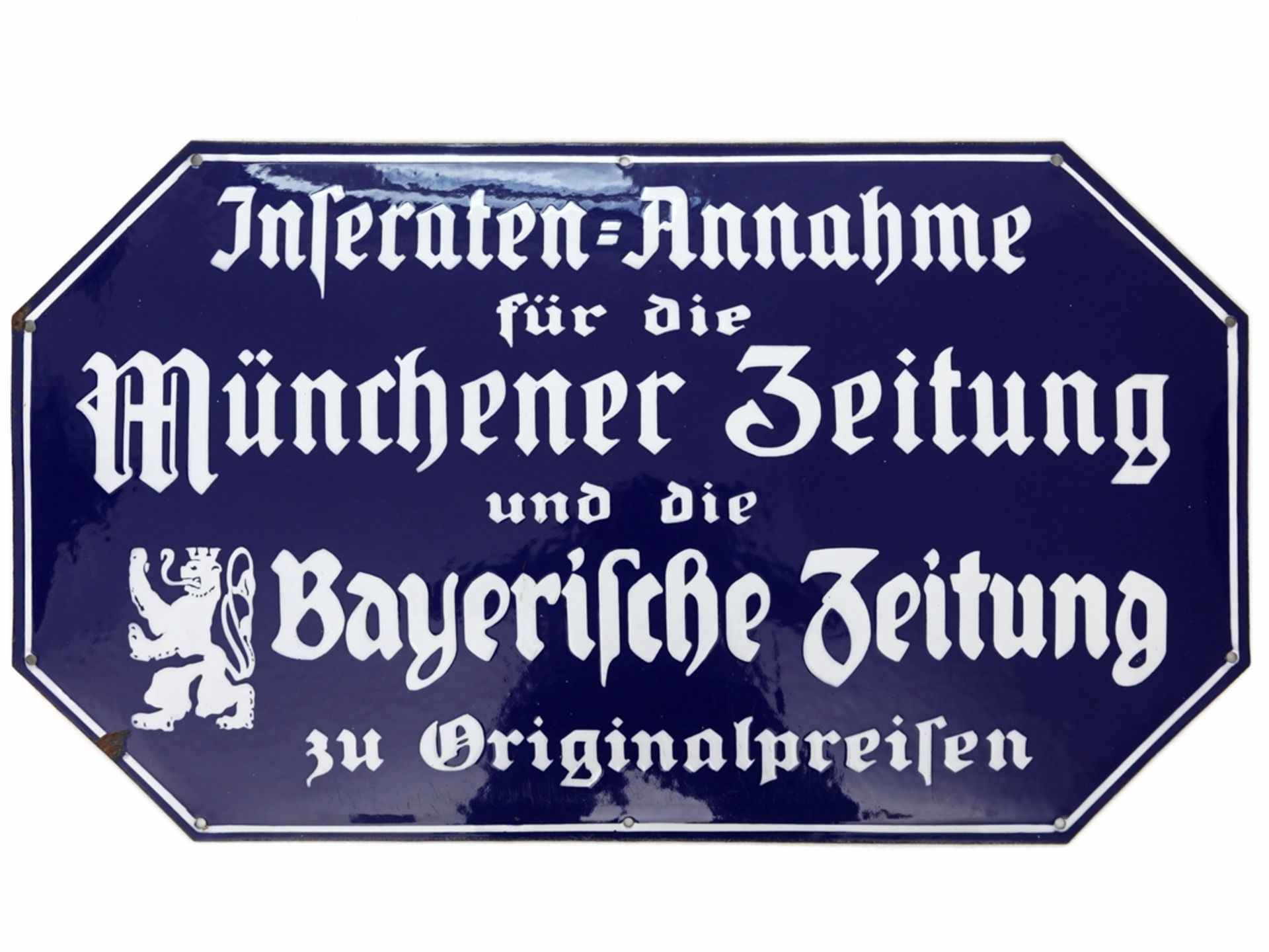 Emailschild Münchner Zeitung, um 1900 - Bild 7 aus 7