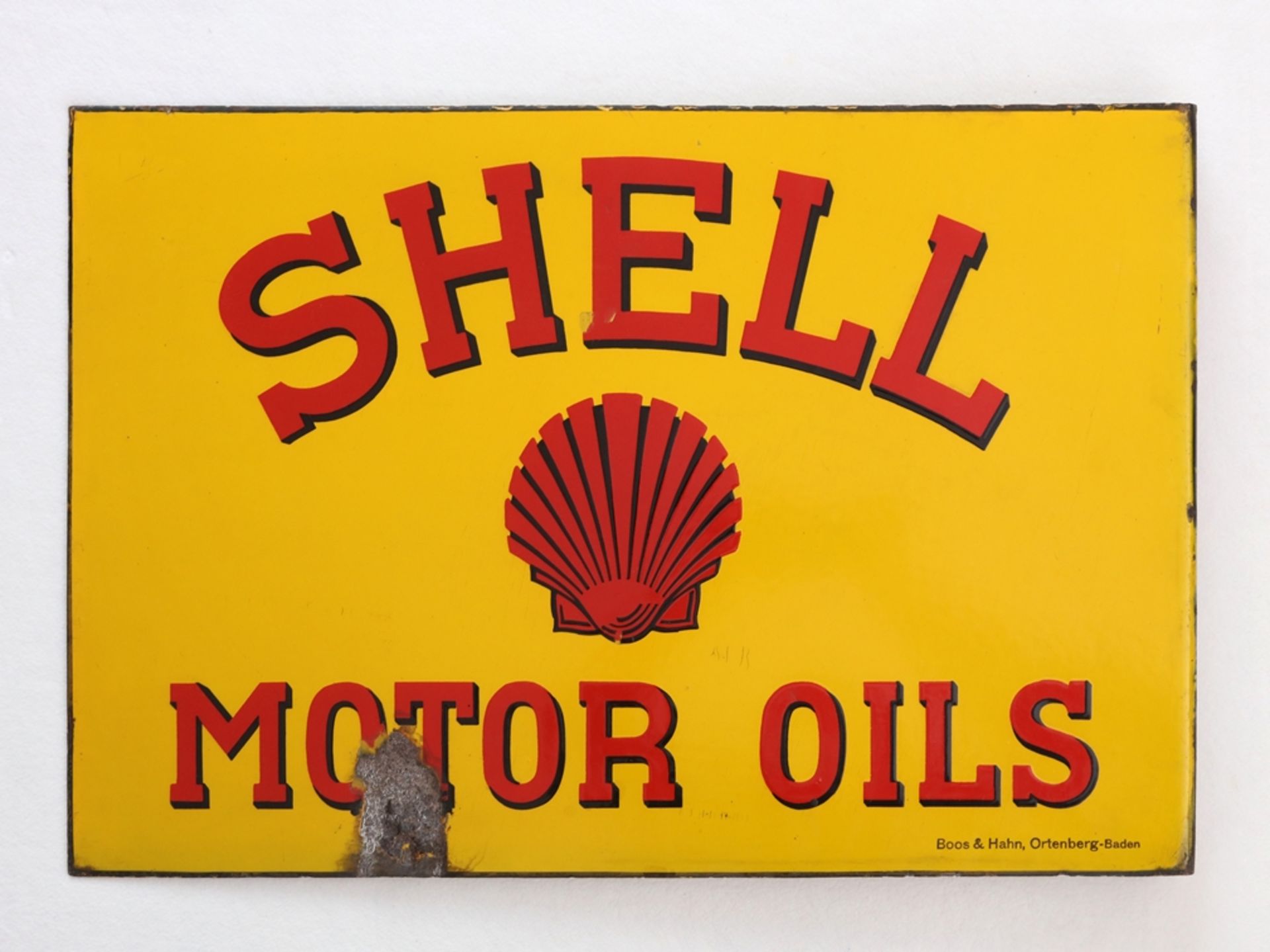 Shell Motor Oils enamel sign, Austria, around 1920 - Image 7 of 7