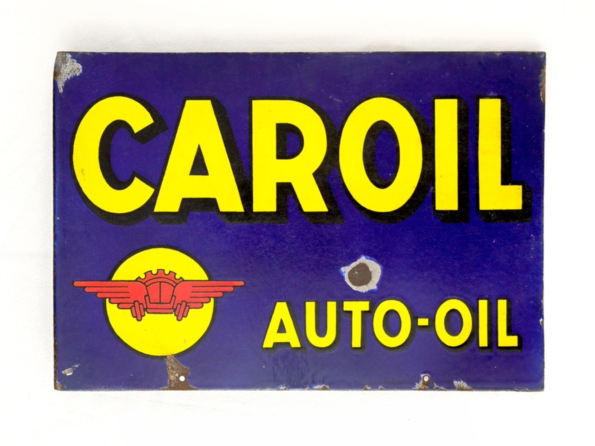 Emailschild Caroil Auto Oil, um 1930 - Bild 6 aus 7