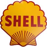 Emailschild Shell, Großformat im Traumzustand! Datiert: 1954