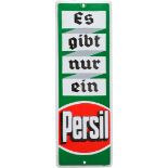 Emailschild Es gibt nur ein Persil, Türschild, Düsseldorf um 1930